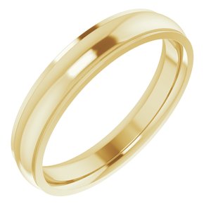 14K Yellow 4 mm Comfort Fit Edge Band Size 9 - BN & CO JEWELRY