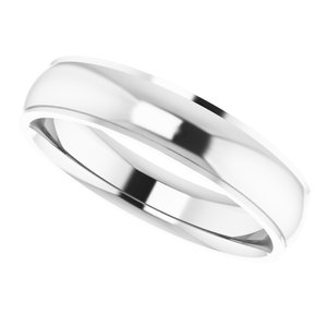 14K White 5 mm Comfort Fit Edge Band Size 11 - BN & CO JEWELRY