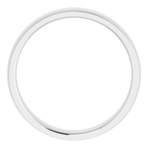 14K White 5 mm Comfort Fit Edge Band Size 12 - BN & CO JEWELRY