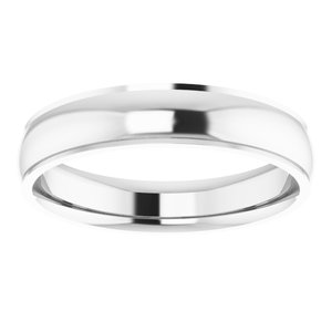 14K White 5 mm Comfort Fit Edge Band Size 12 - BN & CO JEWELRY