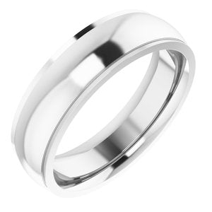 14K White 5 mm Comfort Fit Edge Band Size 5 - BN & CO JEWELRY