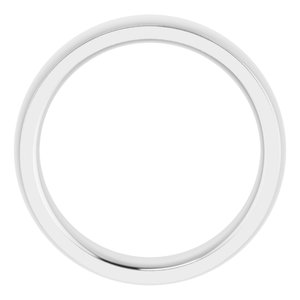 14K White 5 mm Comfort Fit Edge Band Size 5 - BN & CO JEWELRY