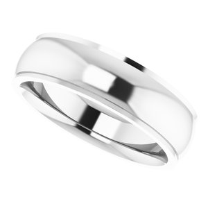 14K White 5 mm Comfort Fit Edge Band Size 5 - BN & CO JEWELRY