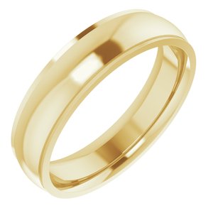 14K Yellow 5 mm Comfort Fit Edge Band Size 8 - BN & CO JEWELRY
