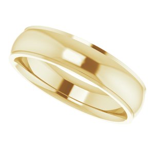 14K Yellow 5 mm Comfort Fit Edge Band Size 9 - BN & CO JEWELRY