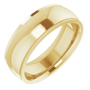 14K Yellow 6 mm Comfort Fit Edge Band Size 5.5 - BN & CO JEWELRY
