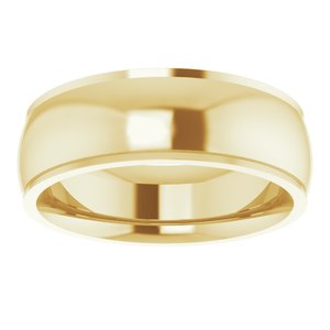 14K Yellow 6 mm Comfort Fit Edge Band Size 5.5 - BN & CO JEWELRY