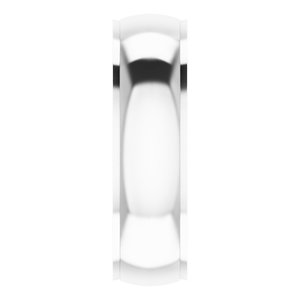 14K White 6 mm Comfort Fit Edge Band Size 8 - BN & CO JEWELRY