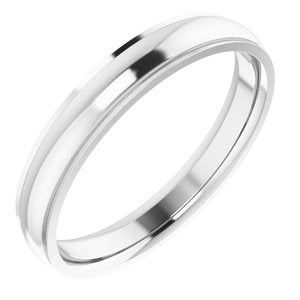 14K White 4 mm Comfort Fit Edge Band Size 12 - BN & CO JEWELRY