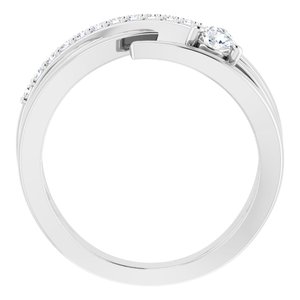 14K White 1/3 CTW Diamond Freeform Ring - BN & CO JEWELRY