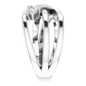 14K White 1/3 CTW Diamond Freeform Ring - BN & CO JEWELRY
