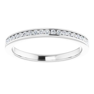14K White 1/6 CTW Diamond Wedding Band - BN & CO JEWELRY