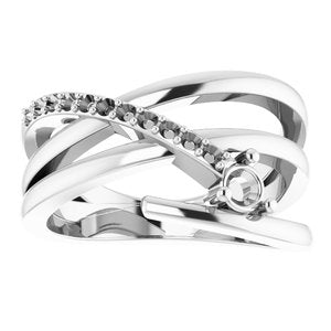 14K White 1/3 CTW Diamond Freeform Ring - BN & CO JEWELRY