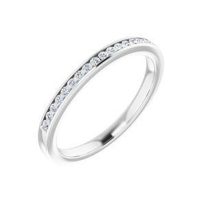 14K White 1/6 CTW Diamond Wedding Band - BN & CO JEWELRY