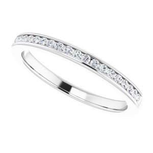 14K White 1/6 CTW Diamond Wedding Band - BN & CO JEWELRY