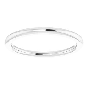 14K White 1.5 mm Half Round Comfort Fit Band Size 5 - BN & CO JEWELRY
