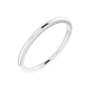 Platinum 1.5 mm Half Round Comfort Fit Band Size 7 - BN & CO JEWELRY