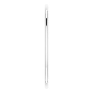 14K White 1 mm Half Round Comfort Fit Band Size 8.5 - BN & CO JEWELRY