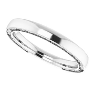 14K White 2.5 mm Design Band - BN & CO JEWELRY