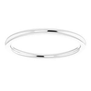 14K White 1.5 mm Half Round Comfort Fit Band Size 8.5 - BN & CO JEWELRY