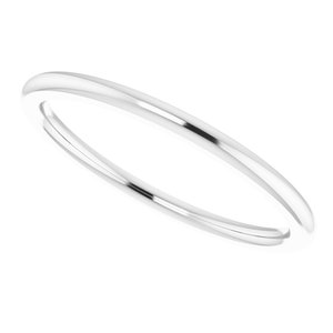 14K White 1.5 mm Half Round Comfort Fit Band Size 8.5 - BN & CO JEWELRY