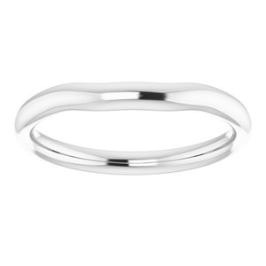14K White Band for 6x4 mm Oval Ring - BN & CO JEWELRY