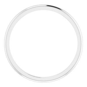 18K White 1.5 mm Half Round Band Size 6.5 - BN & CO JEWELRY