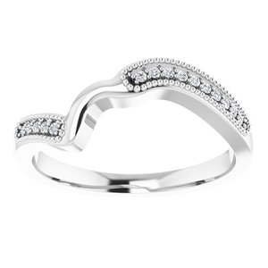14K White .06 CTW Natural Diamond Band - BN & CO JEWELRY