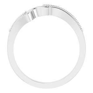 14K White .06 CTW Natural Diamond Band - BN & CO JEWELRY