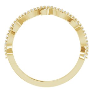 14K Yellow 1/6 CTW Diamond Leaf Ring - BN & CO JEWELRY