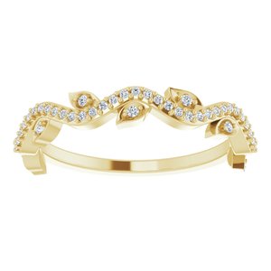 14K Yellow 1/6 CTW Diamond Leaf Ring - BN & CO JEWELRY