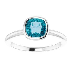 14K White Natural London Blue Topaz Ring - BN & CO JEWELRY