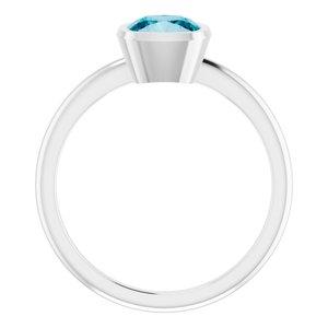 14K White Natural London Blue Topaz Ring - BN & CO JEWELRY
