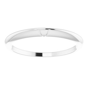 14K White #13 Matching Band with Two-Notches - BN & CO JEWELRY
