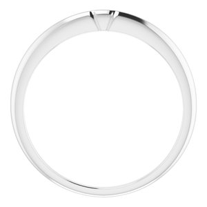 14K White #13 Matching Band with Two-Notches - BN & CO JEWELRY