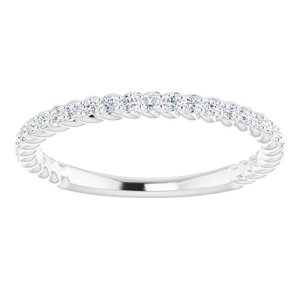 14K White 1/5 CTW Natural Diamond Rope Anniversary Band - BN & CO JEWELRY