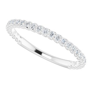 14K White 1/5 CTW Natural Diamond Rope Anniversary Band - BN & CO JEWELRY