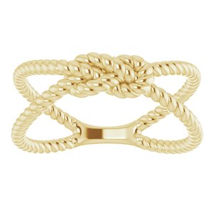 14K Yellow Rope Knot Ring - BN & CO JEWELRY