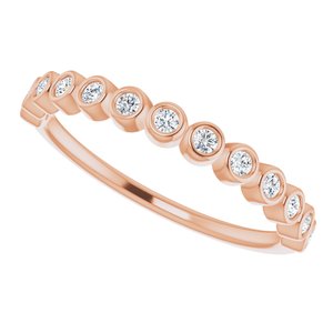 14K Rose 1/5 CTW Lab-Grown Diamond Anniversary Band - BN & CO JEWELRY