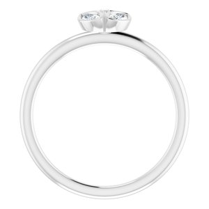 14K White 1/5 CTW Diamond Ring - BN & CO JEWELRY