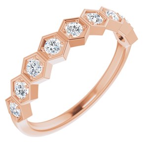 14K Rose 1/3 CTW Natural Diamond Stackable Ring - BN & CO JEWELRY