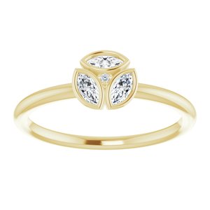 14K Yellow 1/5 CTW Diamond Ring - BN & CO JEWELRY