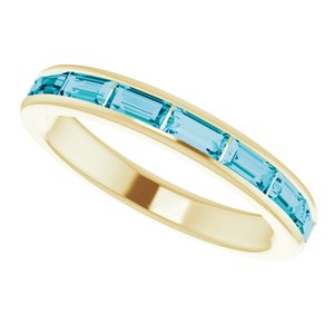 14K Yellow Natural London Blue Topaz Ring - BN & CO JEWELRY
