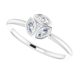 14K White 1/5 CTW Diamond Ring - BN & CO JEWELRY