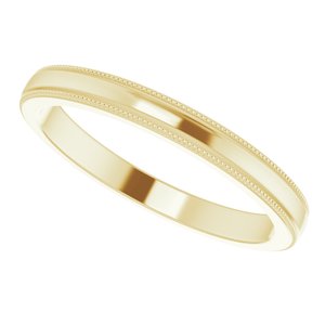 14K Yellow Milgrain Matching Band - BN & CO JEWELRY