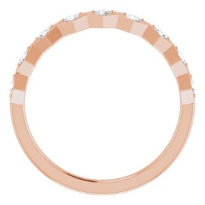 14K Rose 3/8 CTW Lab-Grown Diamond Stackable Ring - BN & CO JEWELRY