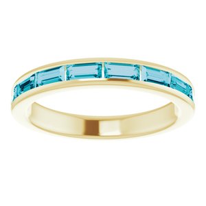 14K Yellow Natural London Blue Topaz Ring - BN & CO JEWELRY