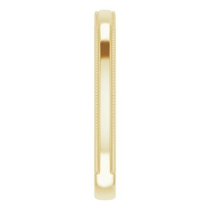 14K Yellow Milgrain Matching Band - BN & CO JEWELRY