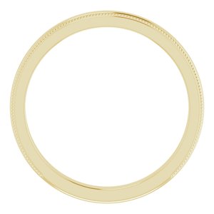 14K Yellow Milgrain Matching Band - BN & CO JEWELRY