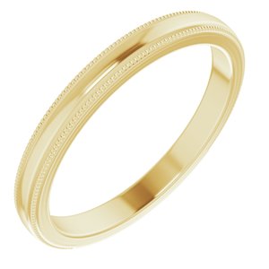 14K Yellow Milgrain Matching Band - BN & CO JEWELRY